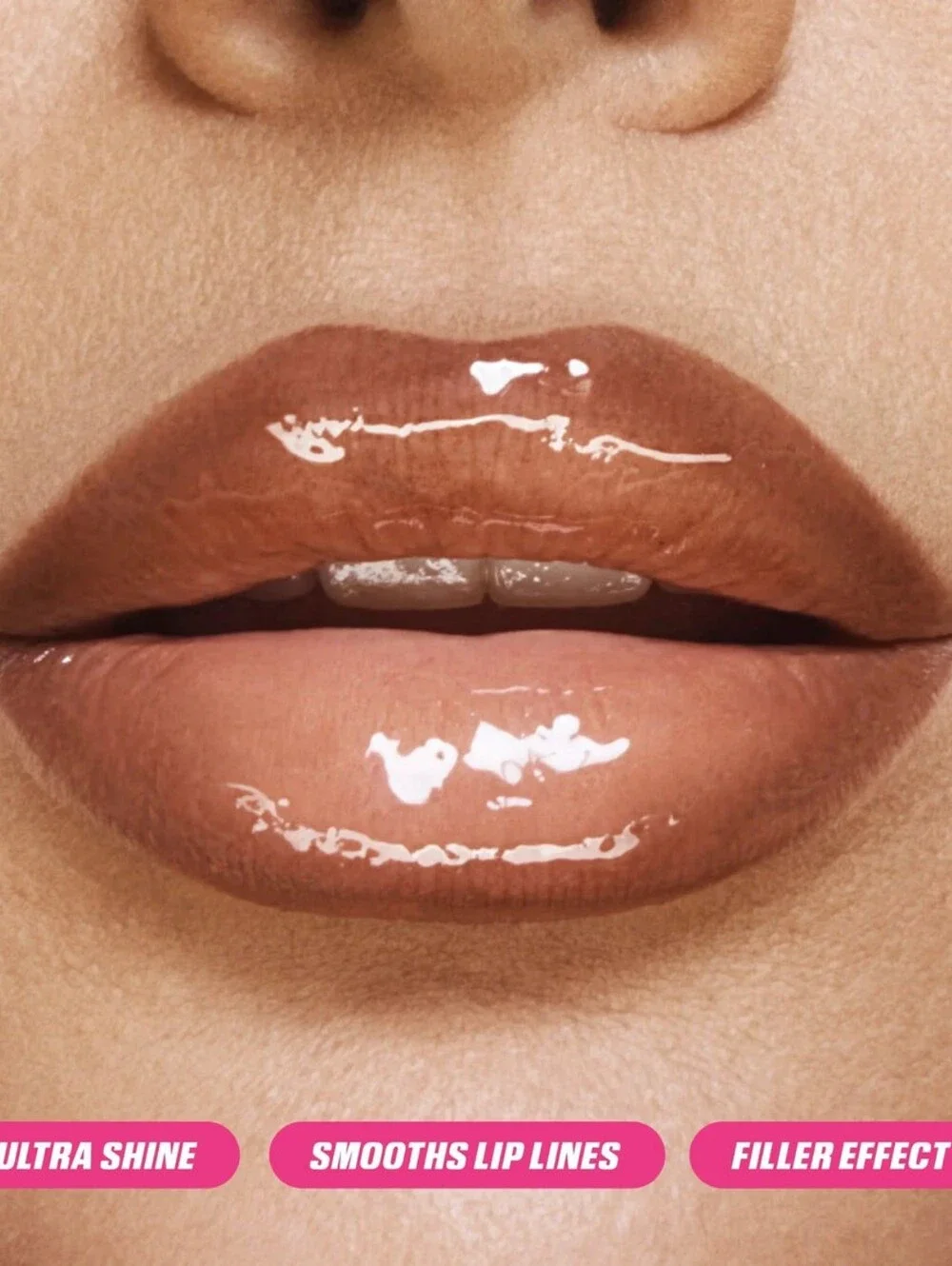 Huda Beauty Faux Filler Extra Shine Non-Sticky Lip Gloss (Shade: Bombshell)